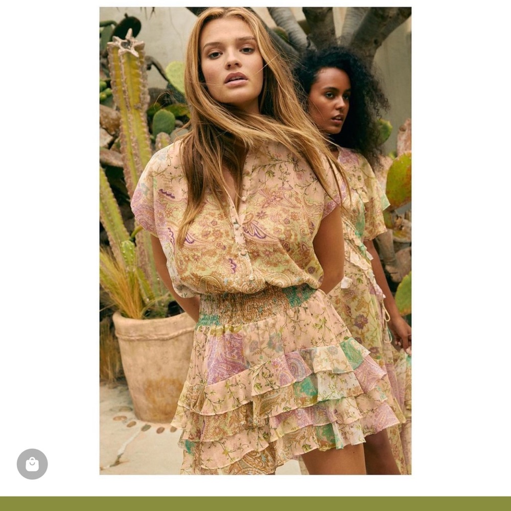 BNWT! Misa Los Angeles Evie Dress in Paisley Silk Chiffon! 🌸🤩